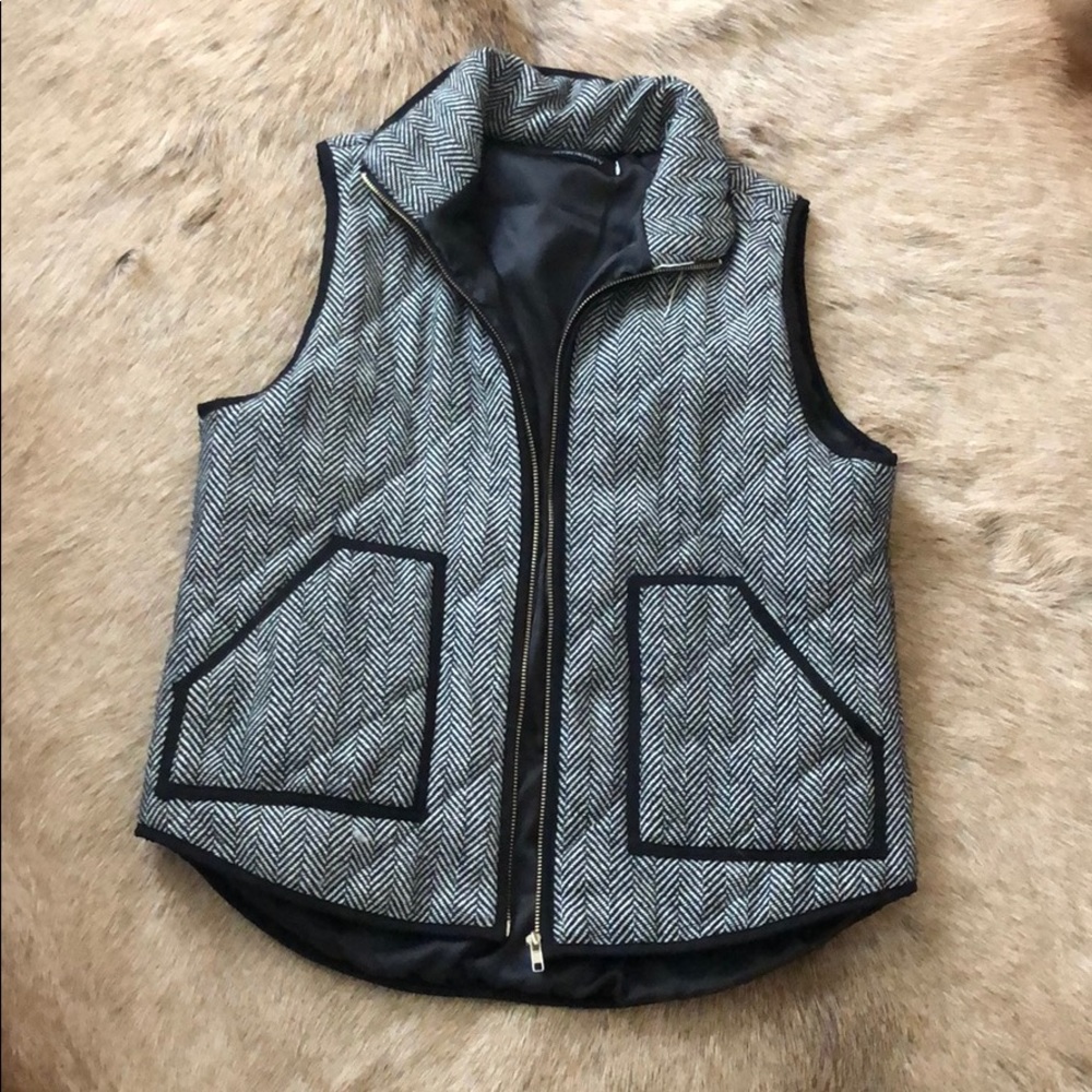 Herringbone quilted vest